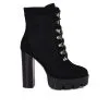 Women's Rag & Co Yoko Heeled Lace Up Booties -Combat Shop 1 182