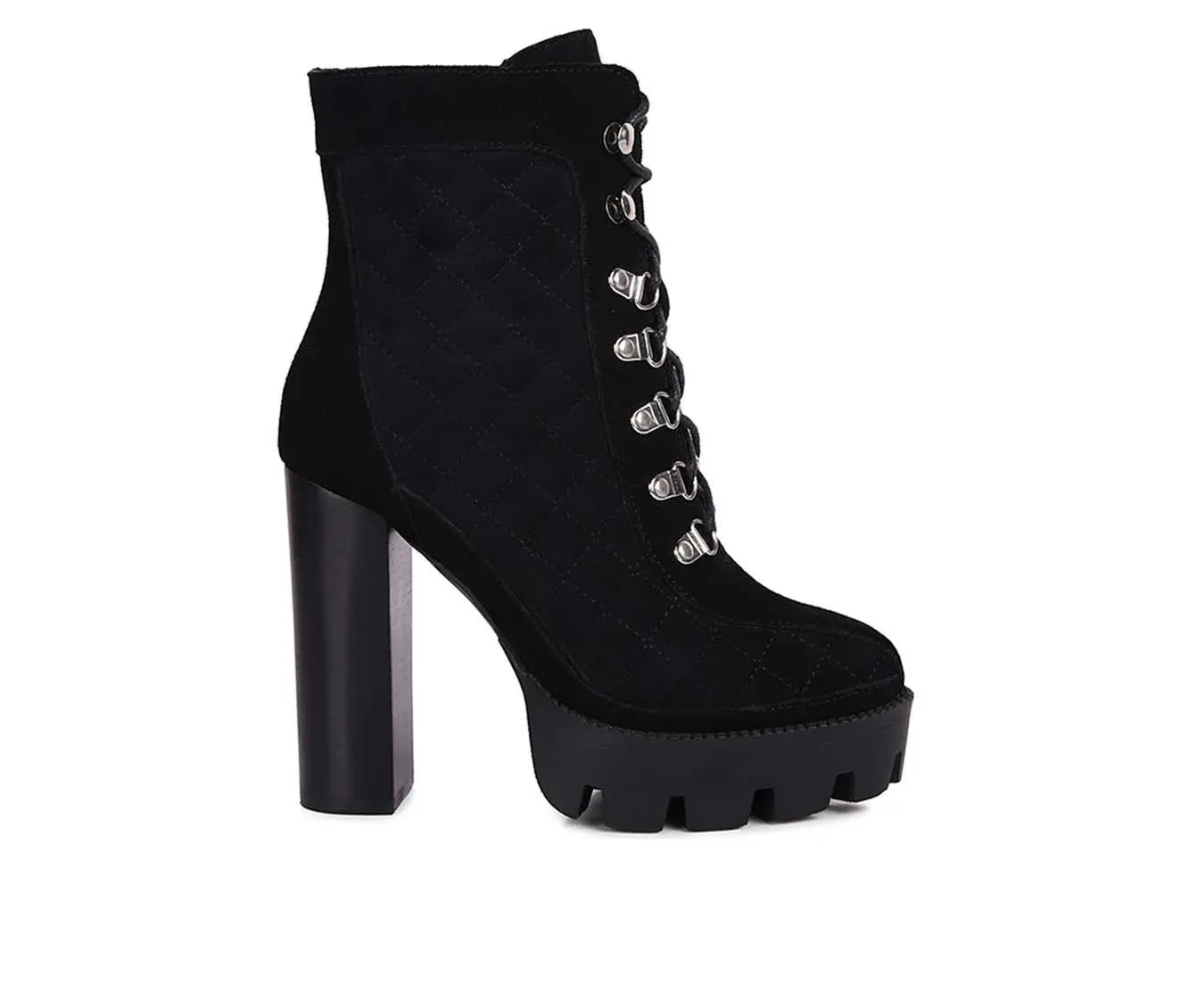 Women's Rag & Co Yoko Heeled Lace Up Booties 4 Women's Rag & Co Yoko Heeled Lace Up Booties - Image 2