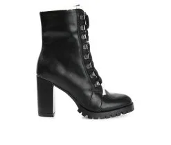Women's Journee Collection Fauna Heeled Combat Booties