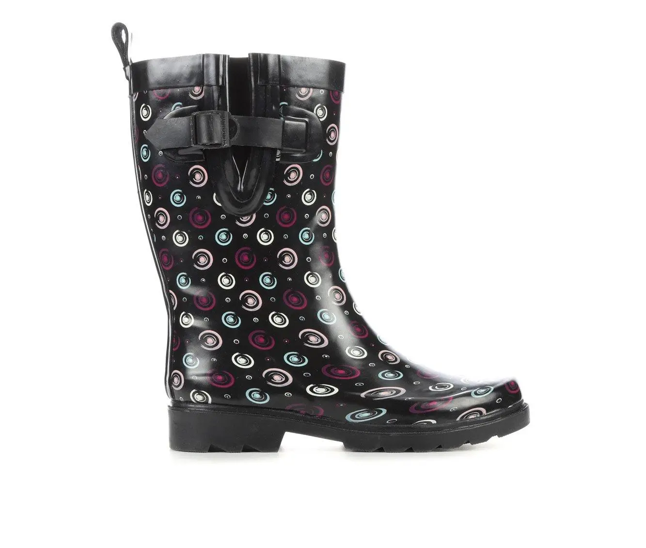 Women's Capelli New York Spiral Dot Mid Calf Rain Boots 4 Women's Capelli New York Spiral Dot Mid Calf Rain Boots - Image 2