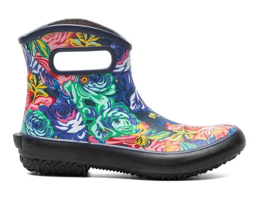 Women's Bogs Footwear Patch Ankle Rose Garden Rain Boots -Combat Shop 1 668
