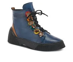 Women's SPRING STEP Yeba Lace Up Booties -Combat Shop 2 12