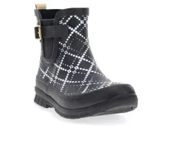 Women's Western Chief Dot Plaid Chelsea Rain Boots -Combat Shop 2 289