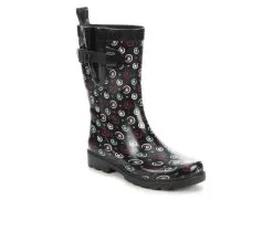 Women's Capelli New York Spiral Dot Mid Calf Rain Boots 10 Women's Capelli New York Spiral Dot Mid Calf Rain Boots -Combat Shop 2 311