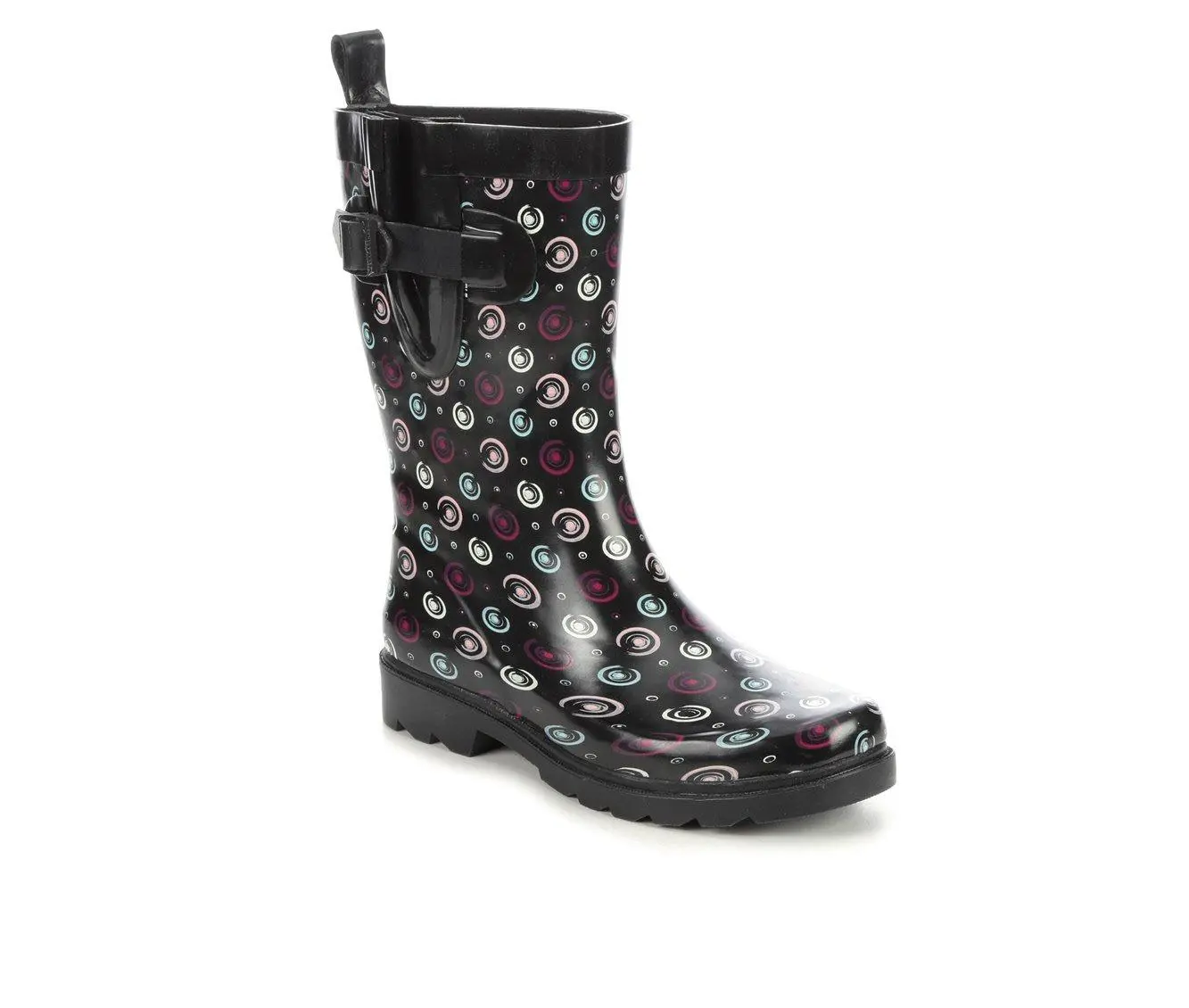 Women's Capelli New York Spiral Dot Mid Calf Rain Boots 5 Women's Capelli New York Spiral Dot Mid Calf Rain Boots - Image 3