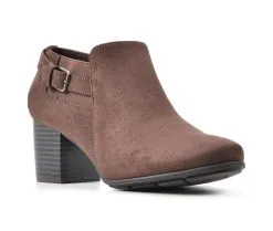 Women's White Mountain Noah Heeled Ankle Booties -Combat Shop 2 488