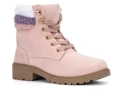 Girls' Olivia Miller Little Kid & Big Kid Cecilia Lace-Up Boots -Combat Shop 2 69