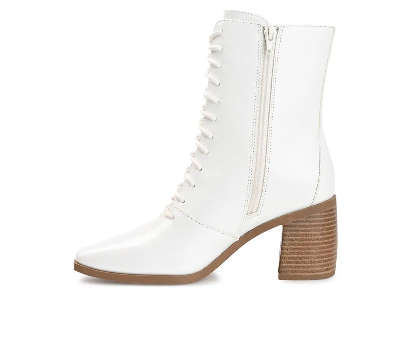 Women's Journee Collection Covva Heeled Combat Booties 6 Women's Journee Collection Covva Heeled Combat Booties - Image 4