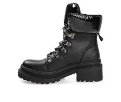 Women's Journee Collection Irrah Heeled Combat Booties -Combat Shop 3 194