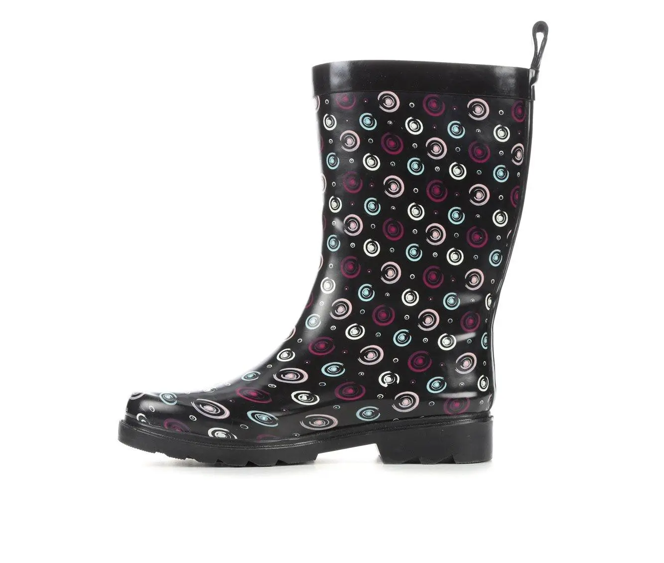 Women's Capelli New York Spiral Dot Mid Calf Rain Boots 6 Women's Capelli New York Spiral Dot Mid Calf Rain Boots - Image 4
