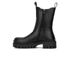 Women's Gabrielle Union Zory Mid Shaft Chelsea Boots -Combat Shop 3 363