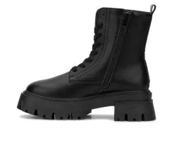 Women's Olivia Miller Yaretzi Lace Up Booties -Combat Shop 3 38