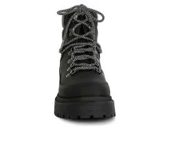 Women's London Rag Goliath Chunky Lace Up Booties 12 Women's London Rag Goliath Chunky Lace Up Booties -Combat Shop 4 178