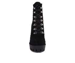 Women's Rag & Co Yoko Heeled Lace Up Booties 12 Women's Rag & Co Yoko Heeled Lace Up Booties -Combat Shop 4 91