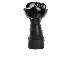 Women's Journee Collection Irrah Heeled Combat Booties -Combat Shop 5 186